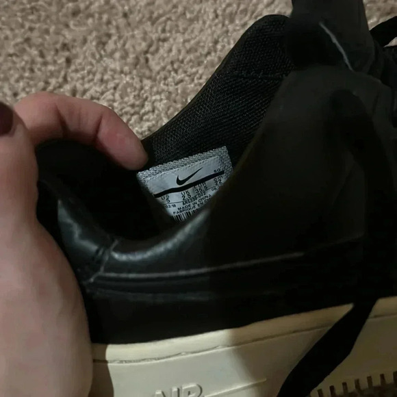 Black Leather Nike AF1 Sage Low - Picture 8 of 9